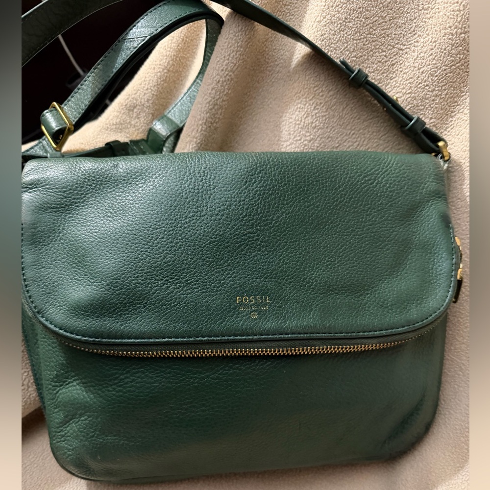 Fossil Dark Green Crossbody Bag